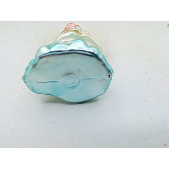 Vtg. Best Santa Christmas Ornament Angel 'NOEL' Glass Angel faux Feathers 5.25” - Picture 11 of 15